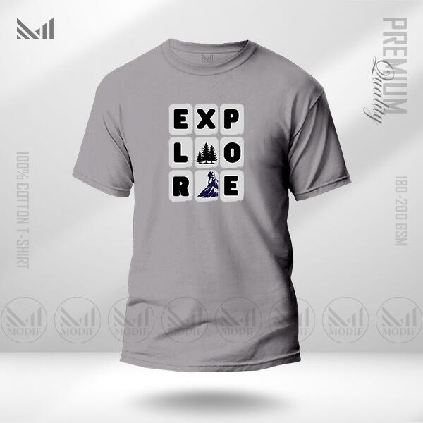 Explore Adult Graphic T-Shirt Made With Premium Cotton Unisex Round Neck Short Sleeve