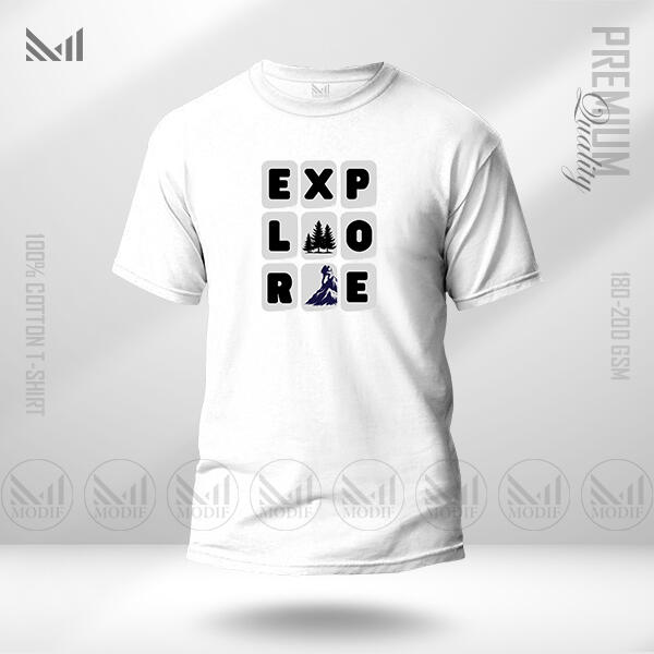 Explore Adult Graphic T-Shirt Made With Premium Cotton Unisex Round Neck Short Sleeve