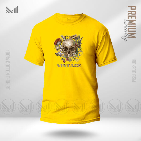 Vintage Graphic T-Shirt Made With Premium Cotton Unisex Round Neck Short Sleeve