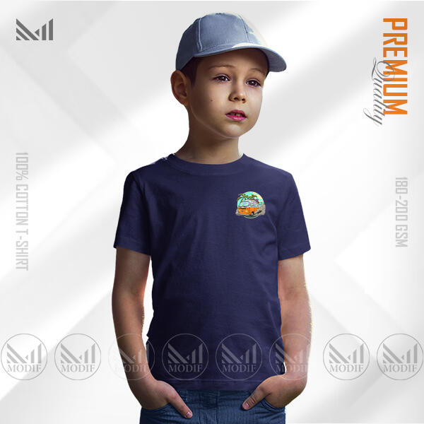 Vintage Bus Kids Classic T-Shirt Made With Premium Cotton Unisex Round Neck Short Sleeve