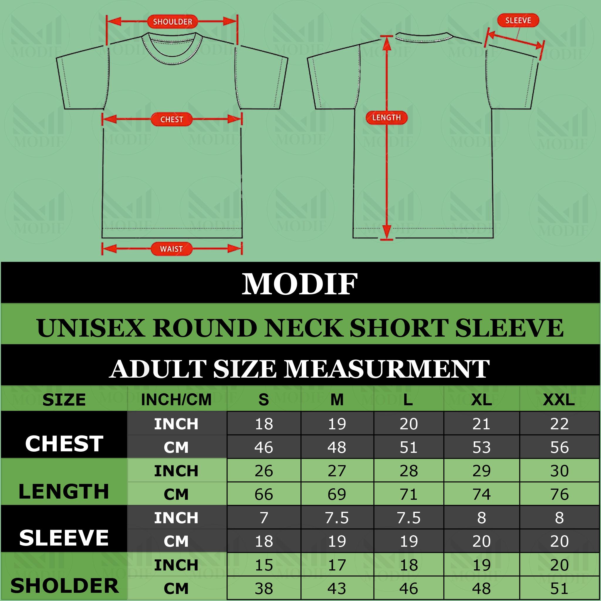 Adult size chart