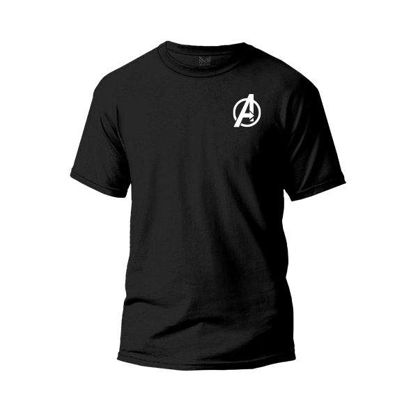 Avengers A logo t shirt premium cotton unisex round neck short sleeve