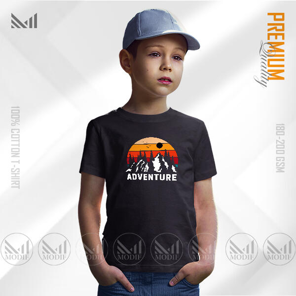 Adventure Kids Classic T-Shirt Made With Premium Cotton Unisex Round Neck Short Sleeve