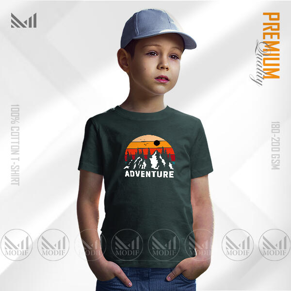 Adventure Kids Classic T-Shirt Made With Premium Cotton Unisex Round Neck Short Sleeve