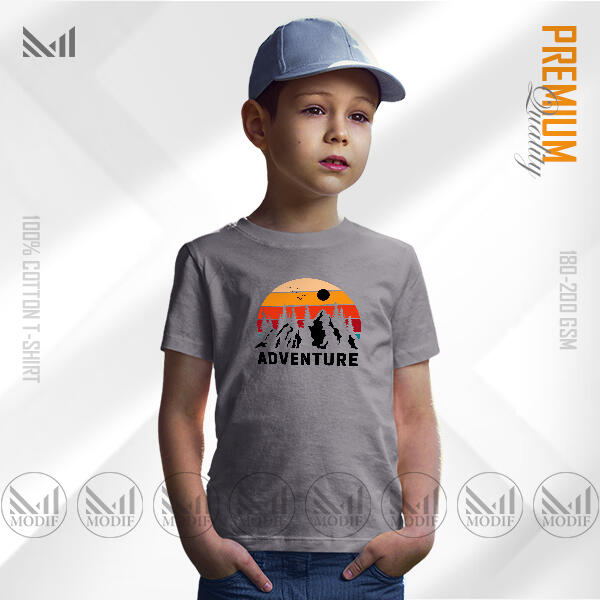 Adventure Kids Classic T-Shirt Made With Premium Cotton Unisex Round Neck Short Sleeve