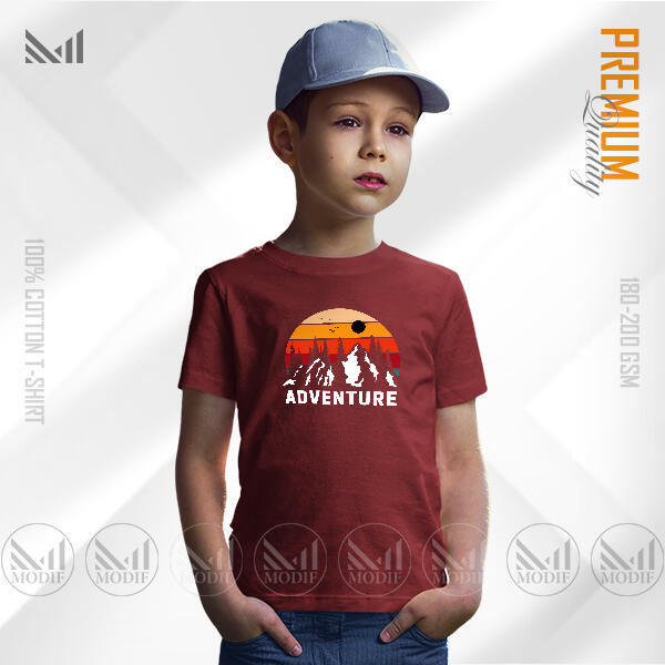 Adventure Kids Classic T-Shirt Made With Premium Cotton Unisex Round Neck Short Sleeve