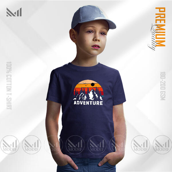 Adventure Kids Classic T-Shirt Made With Premium Cotton Unisex Round Neck Short Sleeve