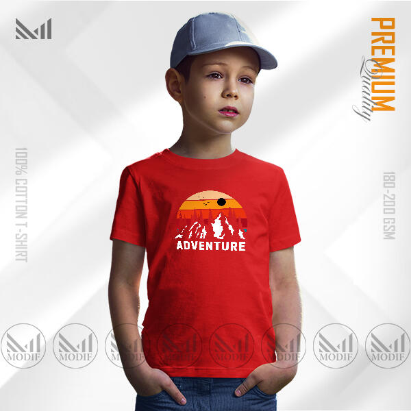 Adventure Kids Classic T-Shirt Made With Premium Cotton Unisex Round Neck Short Sleeve