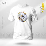 Aesthetic Skull Flower graphic T-Shirt Made With Premium Cotton Unisex Round Neck Short Sleeve