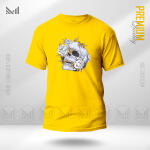 Aesthetic Skull Flower graphic T-Shirt Made With Premium Cotton Unisex Round Neck Short Sleeve