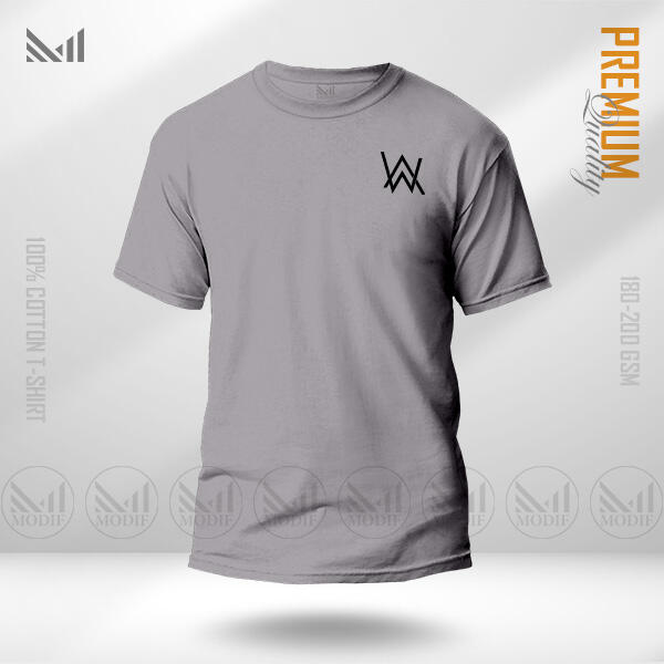 Alan Walker logo t shirt premium cotton round neck short sleeve