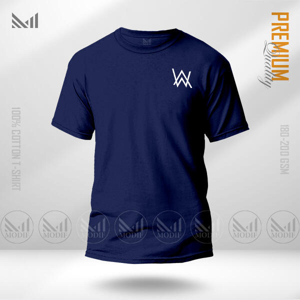 Alan Walker logo t shirt premium cotton round neck short sleeve