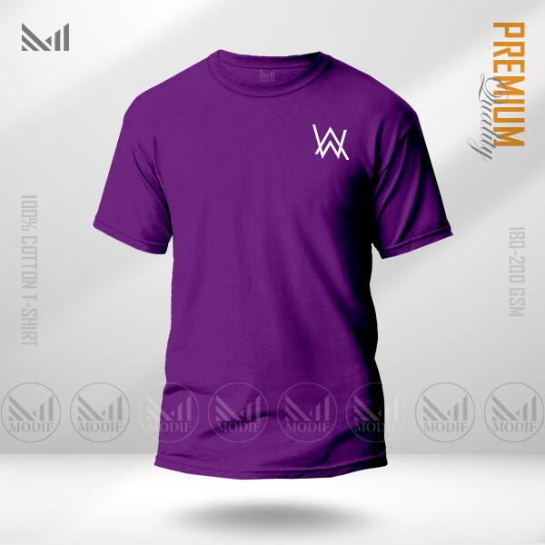 Alan Walker logo t shirt premium cotton round neck short sleeve