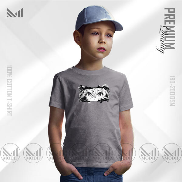 Premium Anime Kids Graphic Design T-Shirt for True Fans- 180-190 GSM Cotton, Round Neck Short Sleeve