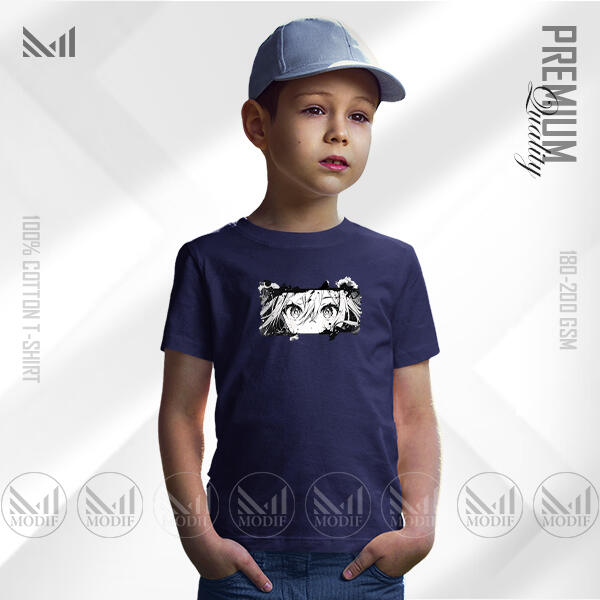 Premium Anime Kids Graphic Design T-Shirt for True Fans- 180-190 GSM Cotton, Round Neck Short Sleeve