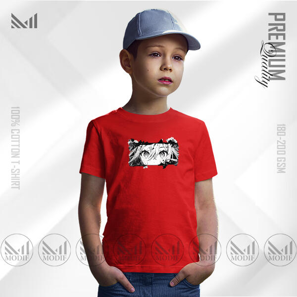 Premium Anime Kids Graphic Design T-Shirt for True Fans- 180-190 GSM Cotton, Round Neck Short Sleeve