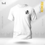 Avengers A logo t shirt premium cotton unisex round neck short sleeve