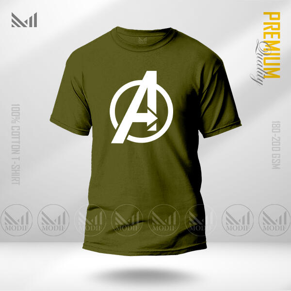 Avengers A graphic t shirt premium cotton unisex round neck short sleeve