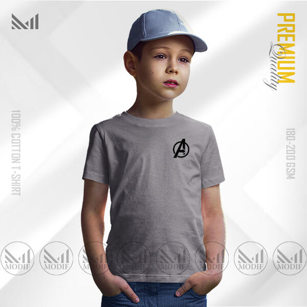 Avengers 'A' Kids T-Shirt | Classic Superhero Style | Premium Cotton, Round Neck, Short Sleeve