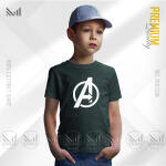 Avengers A Kids Graphic T-Shirt - Premium Cotton Unisex Round Neck Short Sleeve