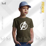 Avengers A Kids Graphic T-Shirt - Premium Cotton Unisex Round Neck Short Sleeve