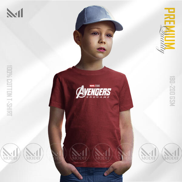 Avengers Endgame Kids Graphic T-Shirt | Premium Cotton | Unisex, Round Neck, Short Sleeve – Heroic Comfort & Style