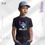 Bad Monkey Kids Graphic  T-Shirt Made With Premium Cotton Unisex Round Neck Short Sleeve