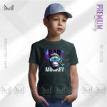 Bad Monkey Kids Graphic  T-Shirt Made With Premium Cotton Unisex Round Neck Short Sleeve