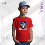 Bad Monkey Kids Graphic  T-Shirt Made With Premium Cotton Unisex Round Neck Short Sleeve