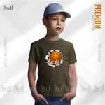 Basketball Kids Graphic T-Shirt Made With 100% Premium Cotton Unisex Round Neck Short Sleeve