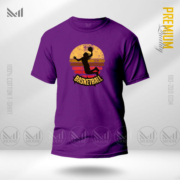 Basketball Graphic T-Shirt Made With Premium Cotton Unisex Round Neck Short Sleeve