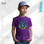 Blue Monkey Kids Graphic T-Shirt Made With Premium Cotton Unisex Round Neck Short Sleeve