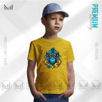 Blue Monkey Kids Graphic T-Shirt Made With Premium Cotton Unisex Round Neck Short Sleeve