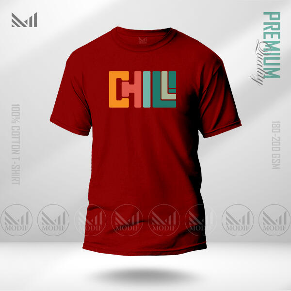 Chill Adult Graphic T-Shirt Made With Premium Cotton Unisex Round Neck Short Sleeve