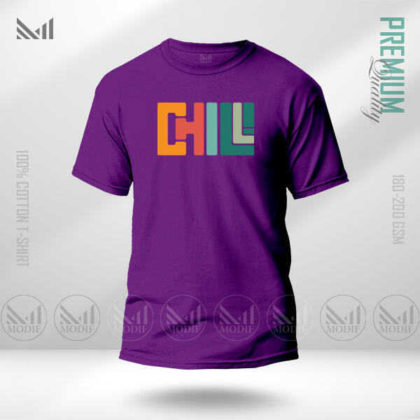 Chill Adult Graphic T-Shirt Made With Premium Cotton Unisex Round Neck Short Sleeve