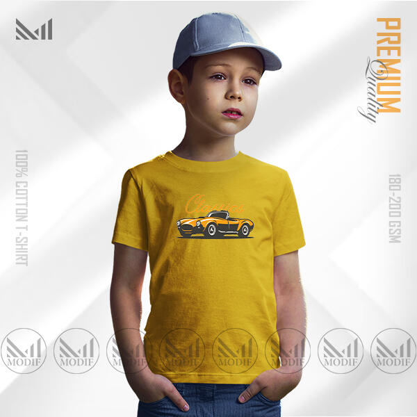 Classic Car Kids Graphic Yellow