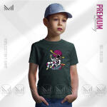 Cool Astronaut Kids Graphic T-Shirt Made With Premium Cotton Unisex Round Neck Short Sleeve