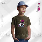 Cool Astronaut Kids Graphic T-Shirt Made With Premium Cotton Unisex Round Neck Short Sleeve