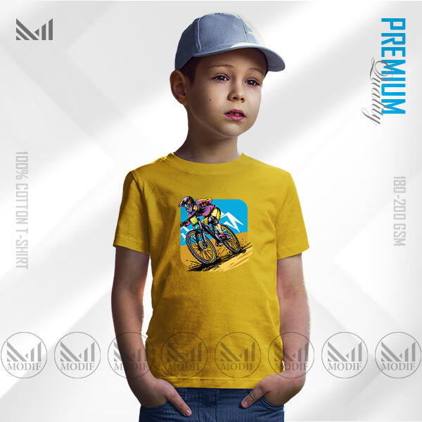 Cyclist Kids Graphic Yellow