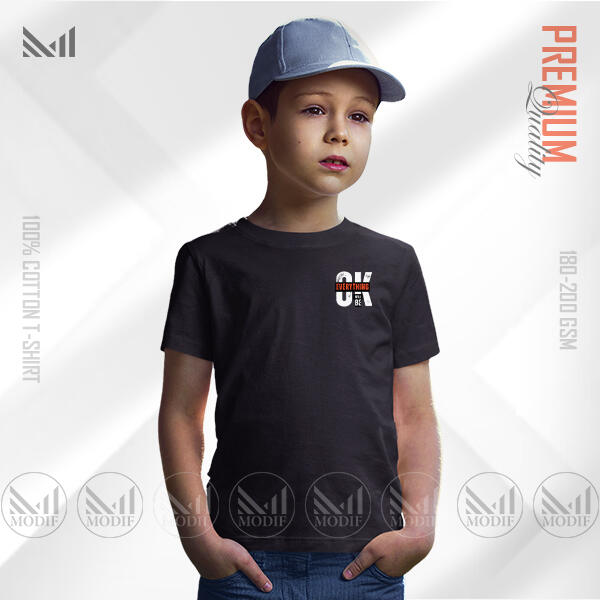 Everything OK kids Classic T-Shirt Made With Premium Cotton Unisex Round Neck Short Sleeve