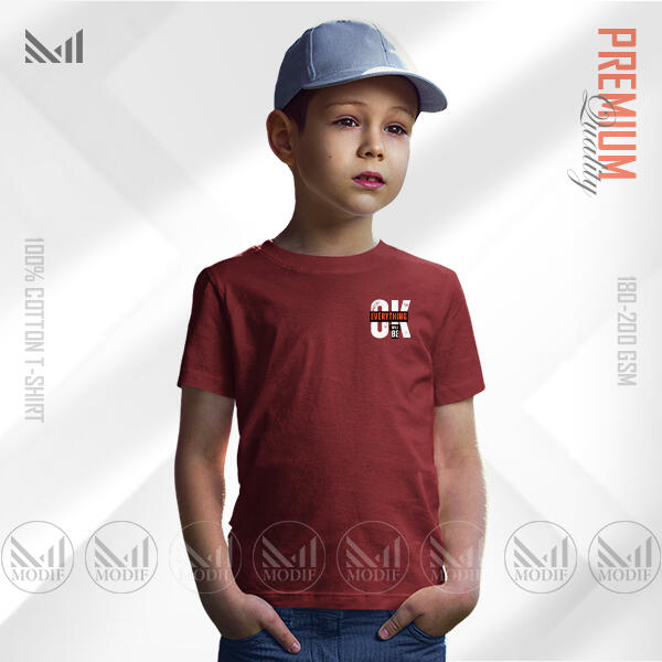 Everything OK kids Classic T-Shirt Made With Premium Cotton Unisex Round Neck Short Sleeve