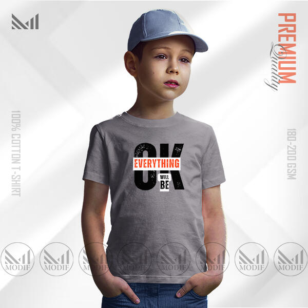 Everything OK kids Graphic T-Shirt Made With Premium Cotton Unisex Round Neck Short Sleeve