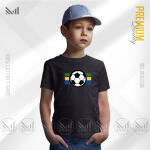 Football Kids Graphic T-Shirt Made With Premium Cotton Unisex Round Neck Short Sleeve