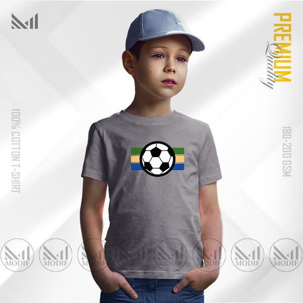 Football Kids Graphic T-Shirt Made With Premium Cotton Unisex Round Neck Short Sleeve