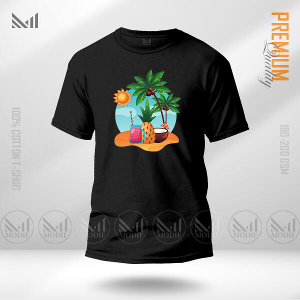 Fun in the Sun Graphic T-Shirt Made With Premium Cotton Unisex Round Neck Short Sleeve