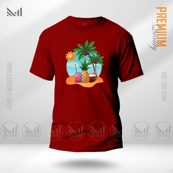 Fun in the Sun Graphic T-Shirt Made With Premium Cotton Unisex Round Neck Short Sleeve