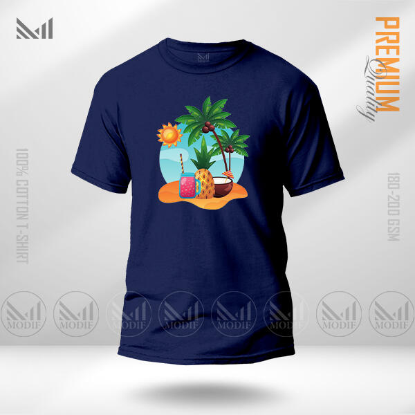 Fun in the Sun Graphic T-Shirt Made With Premium Cotton Unisex Round Neck Short Sleeve