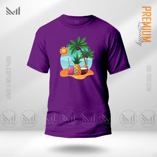 Fun in the Sun Graphic T-Shirt Made With Premium Cotton Unisex Round Neck Short Sleeve