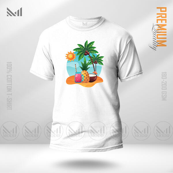 Fun in the Sun Graphic T-Shirt Made With Premium Cotton Unisex Round Neck Short Sleeve