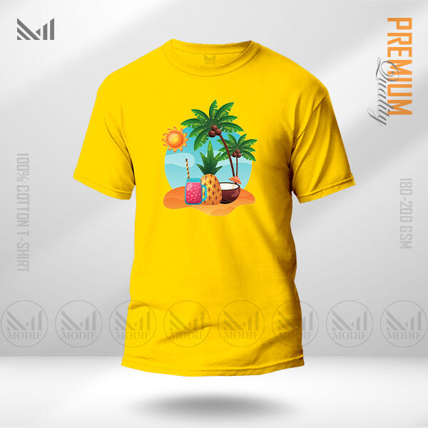 Fun in the Sun Graphic T-Shirt Made With Premium Cotton Unisex Round Neck Short Sleeve